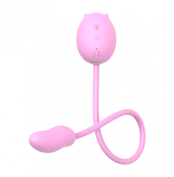 Cute Piggy Sucking Dual Motor Clitoral Vibrator (Chargeable - Pink)